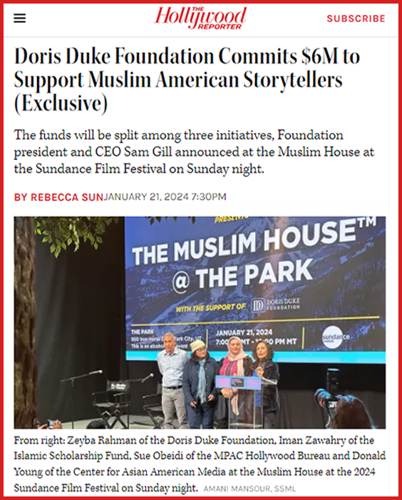 “Doris Duke Foundation Commits $6M to Support Muslim American Storytellers,” The Hollywood Reporter